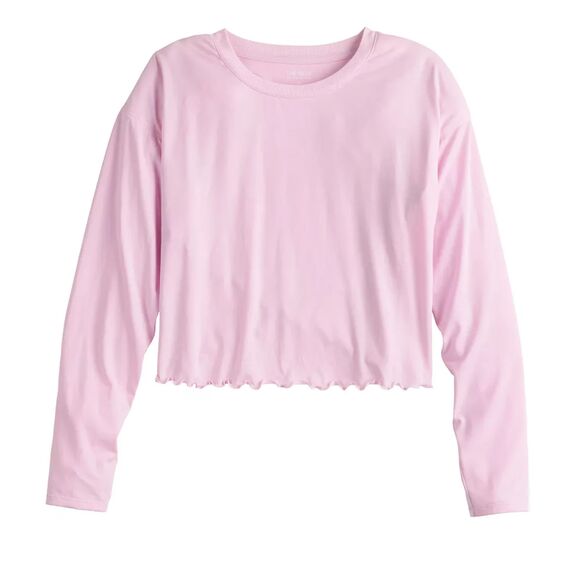 Tek Gear Lettuce-Edge Cross-Back Top Sortswear Loungewear Casual Chic SZ 4X:NWOT - Picture 3 of 11